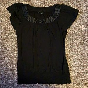 Black casual top
